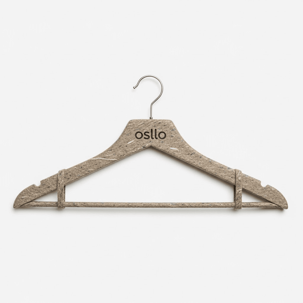 osllo 각인이 있는 섬유 소재 옷걸이